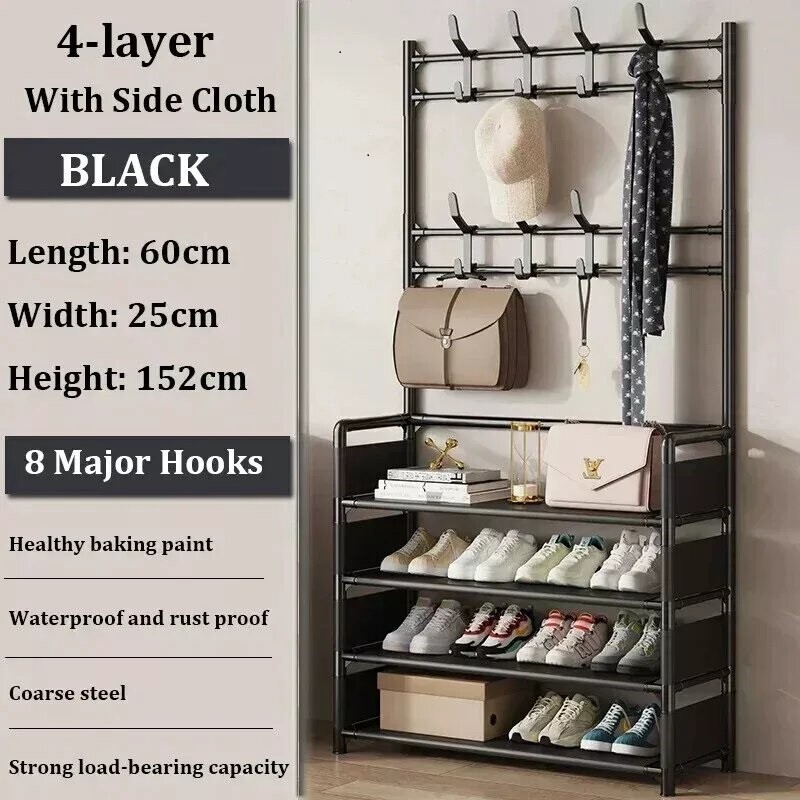 Shoe Rack Doorway DIY Hat Shoes Shelf Simple Floor-Standing Organizer