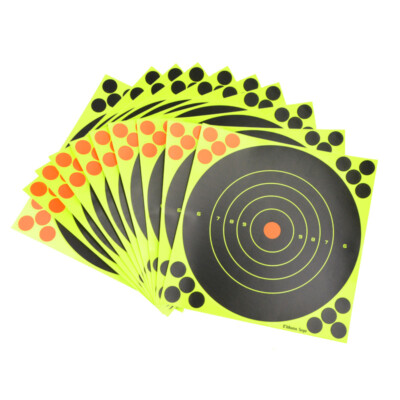 8"x 8" Shooting Targets Reactive Splatter Adhesive Sticker Paper Gun Shoot 10pcs