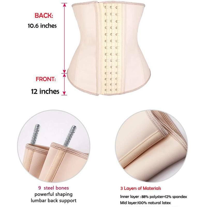 Fajas Colombianas LATEX Waist Trainer Cincher Girdle Slim Body Shaper Shapewear