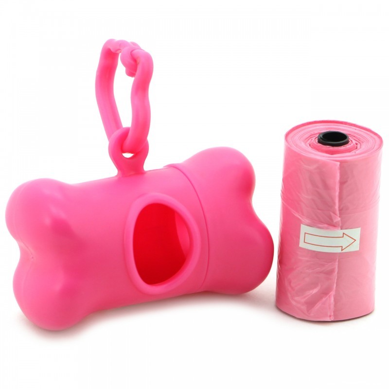 Dispenser Sacchetti Sacchi Igienici Per Cani + 15 Sacchetti Colorati moc