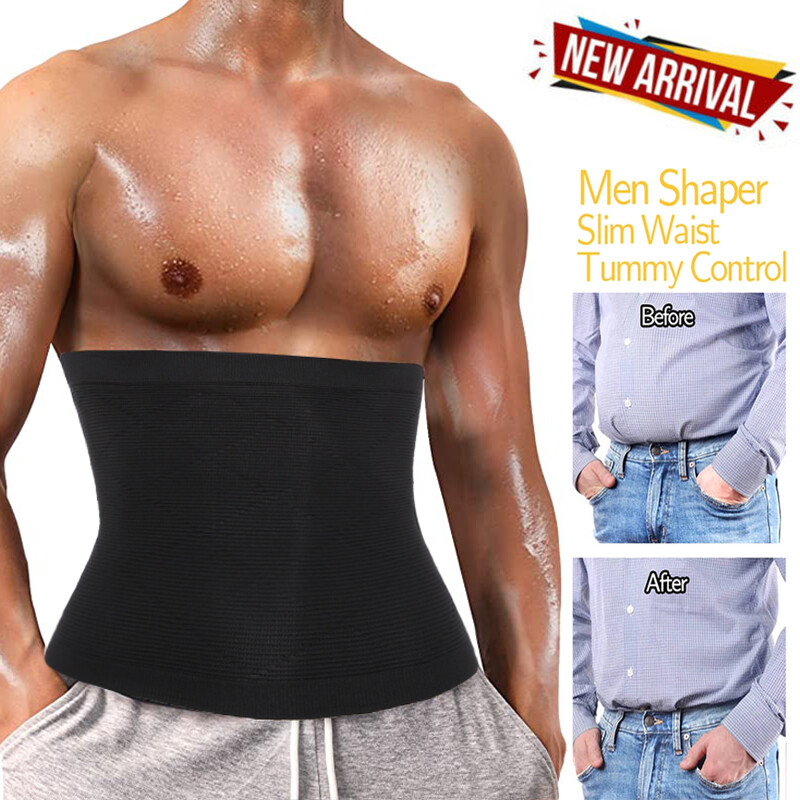 Men's Waist Trainer Tummy Tuck Belt Body Shaper Girdle Belly Trimmer Shapewear