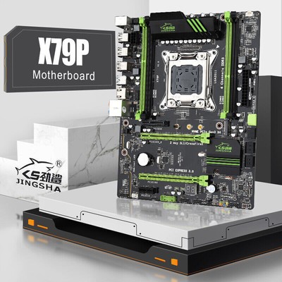 JINGSHA X79P Motherboard M-ATX LGA 2011 V1 V2 Socket 4*DDR3 ECC REG RAM NVME M.2