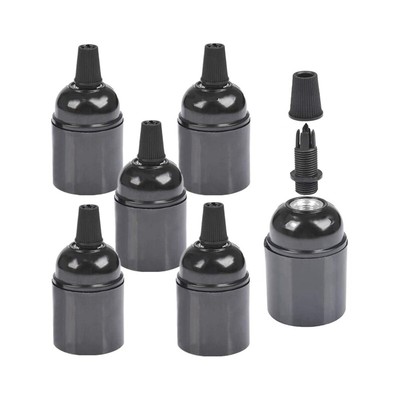 6-Pack Bakelite Lamp Holder E26/ E27 Light Socket Vintage Bulb Socket ES3227