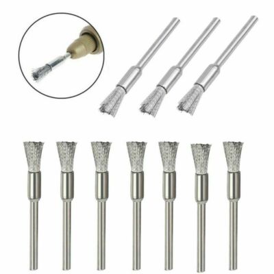5-45x Wire Steel Wheel Bowl Pen Polishing Mix Brush Set For Dremel Rotary Tool