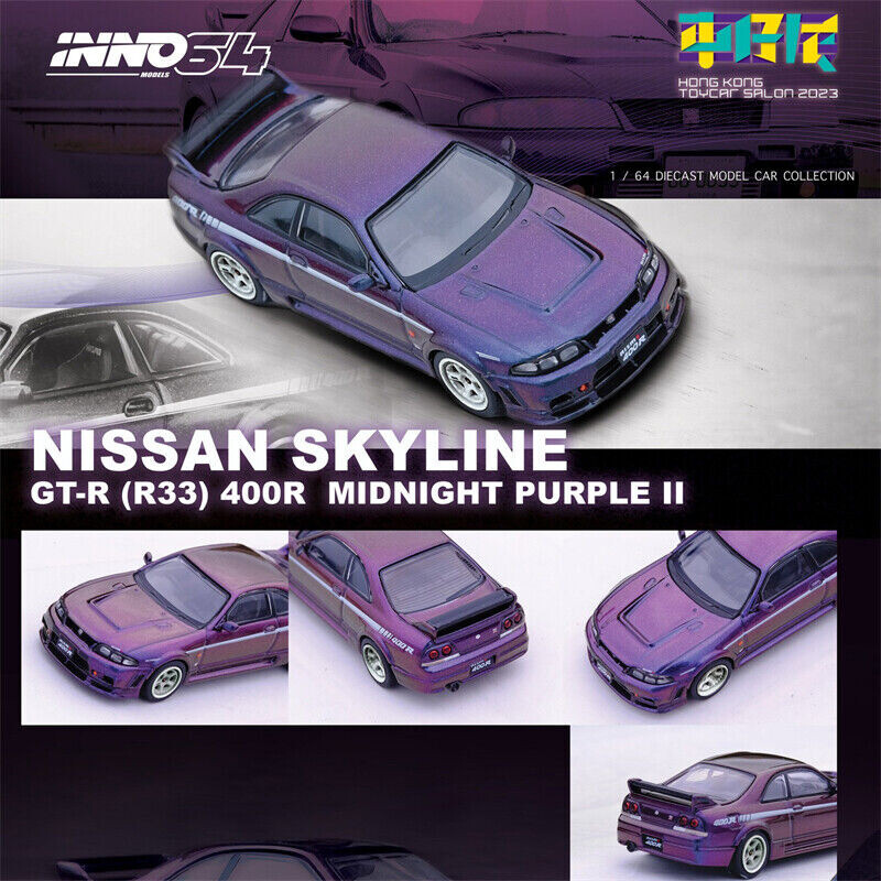 1:64 Inno64 Nissan Skyline GTR GT-R R33 Midnight Purple HK