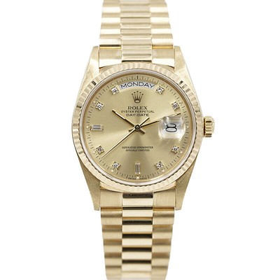Rolex Day-Date President 18038 18K Yellow Gold 1987 Box and Book