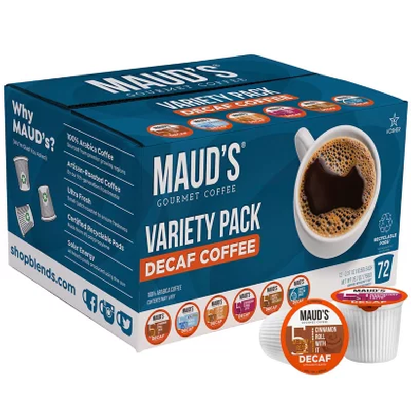 Maud'S Decaf Flavored Coffee K-Cup Variety Pack (72 Ct.)