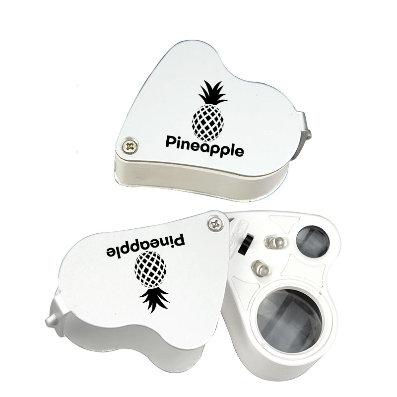 30X 60X Jewelers Loupe Magnifying Glass Magnifier Loop Jewelry Coin Pocket Light