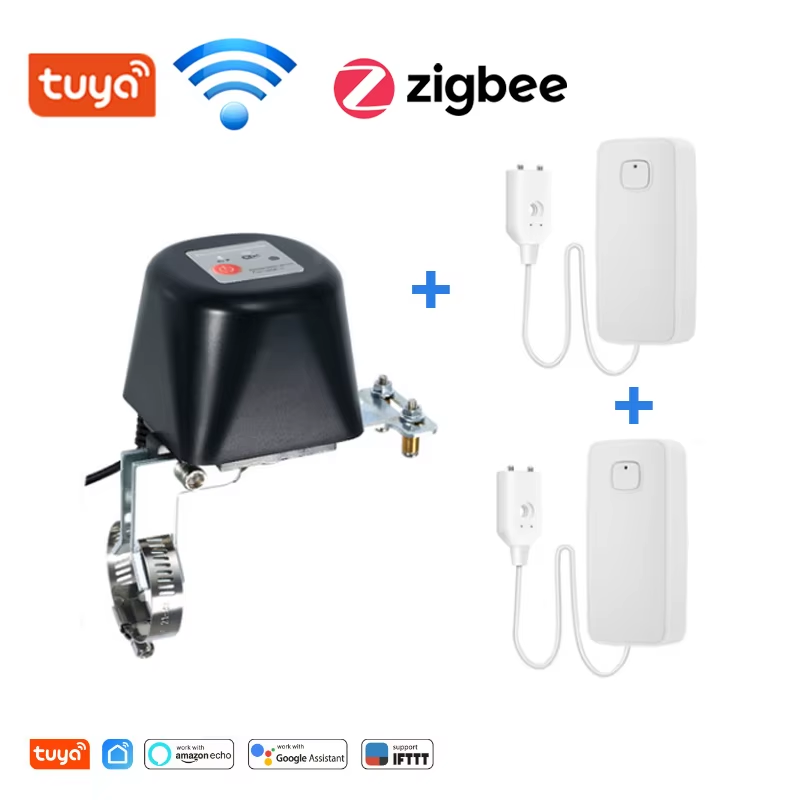 Tuya Smart Water System Kit Zigbee Wifi Water leakage Alarm Sensor Smart Wifi Ba