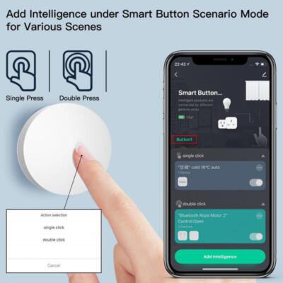 Tuya Zigbee Smart Scene Switch Mini Wireless Button Switch Linkage Control