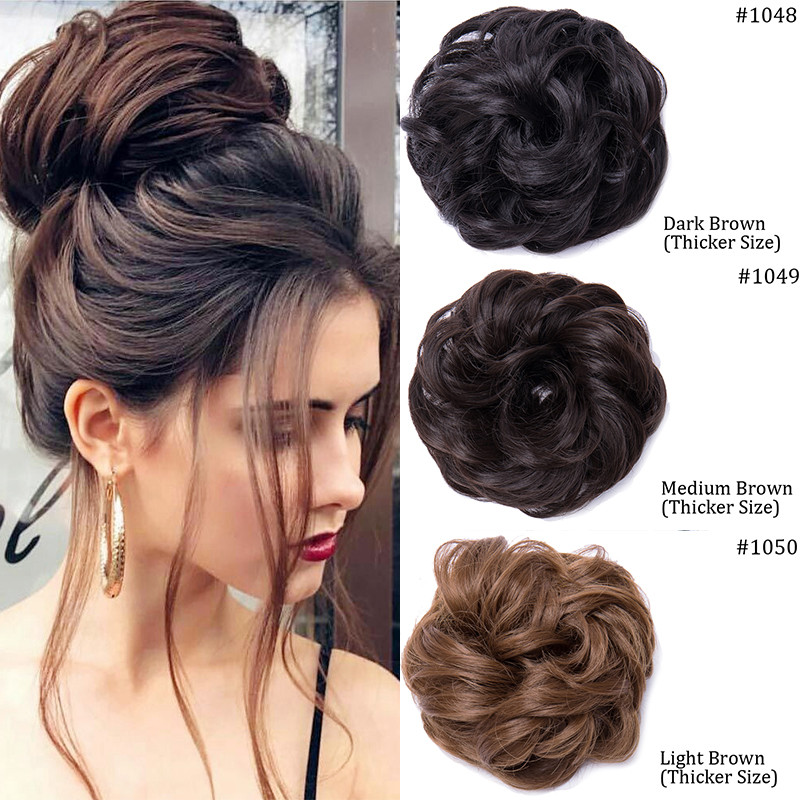 Thick Plus Size 45g Thick Scrunchies Messy Bun Chignon Hair