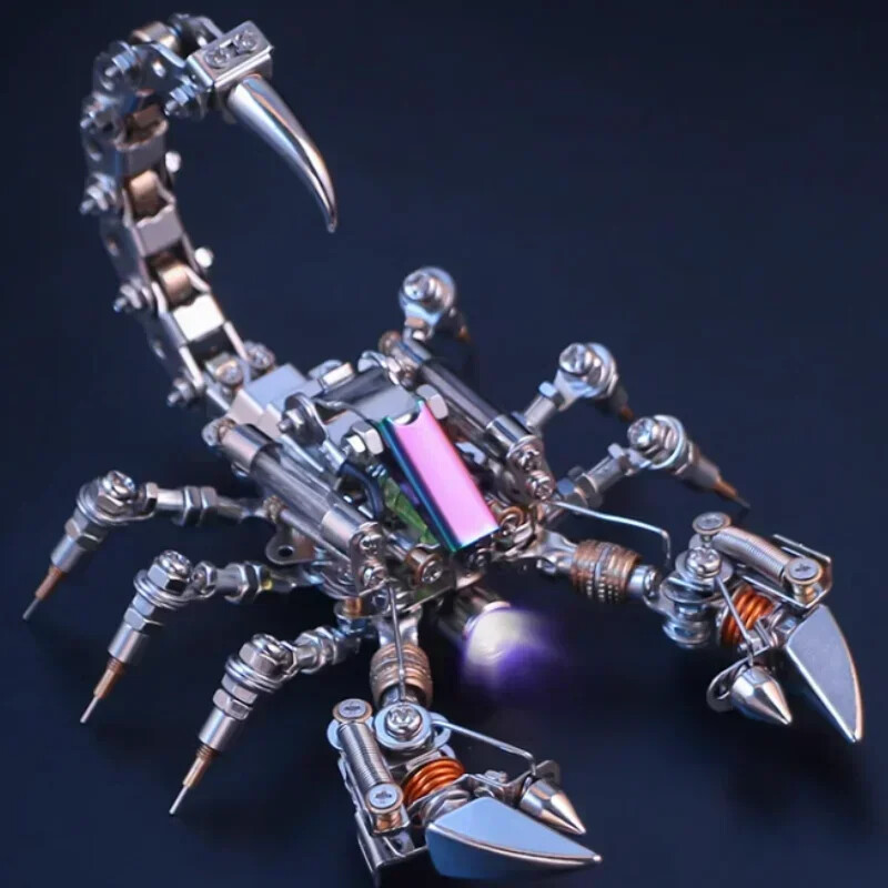 373PCS 3D Metal Puzzle Mechanical Scorpion  Building Model Kits Assembly DIY Toy