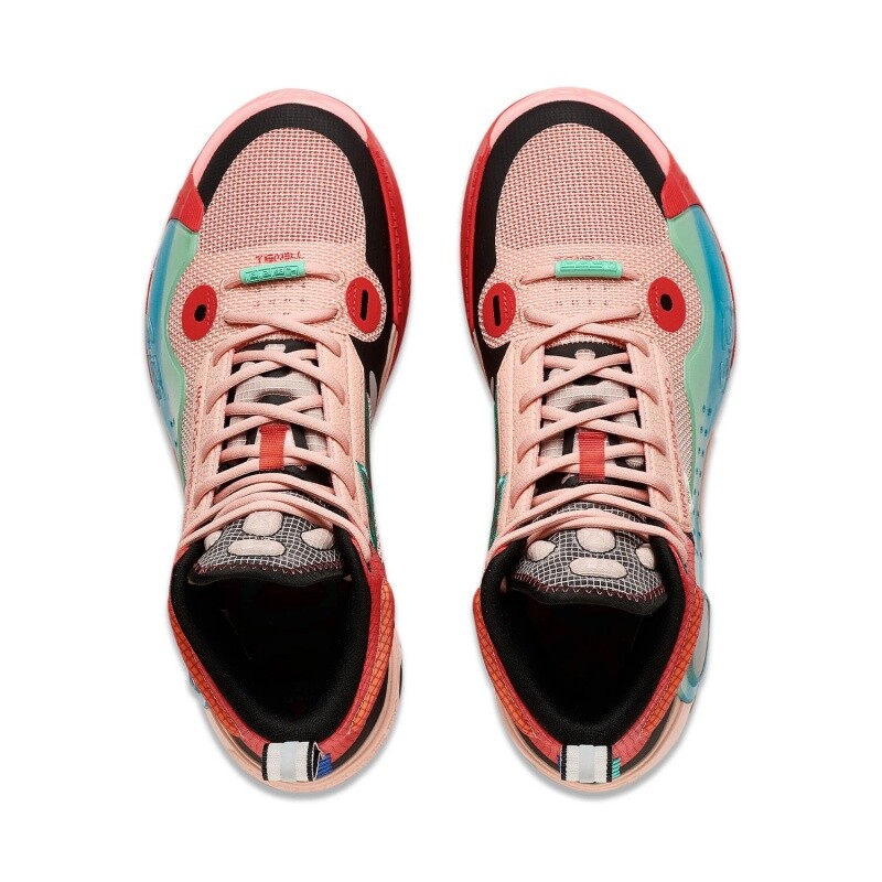 Pre-owned Li-ning Way Of Wade 10-art Men's Mid Top Basketball Shoes Abas115-8 In Red
