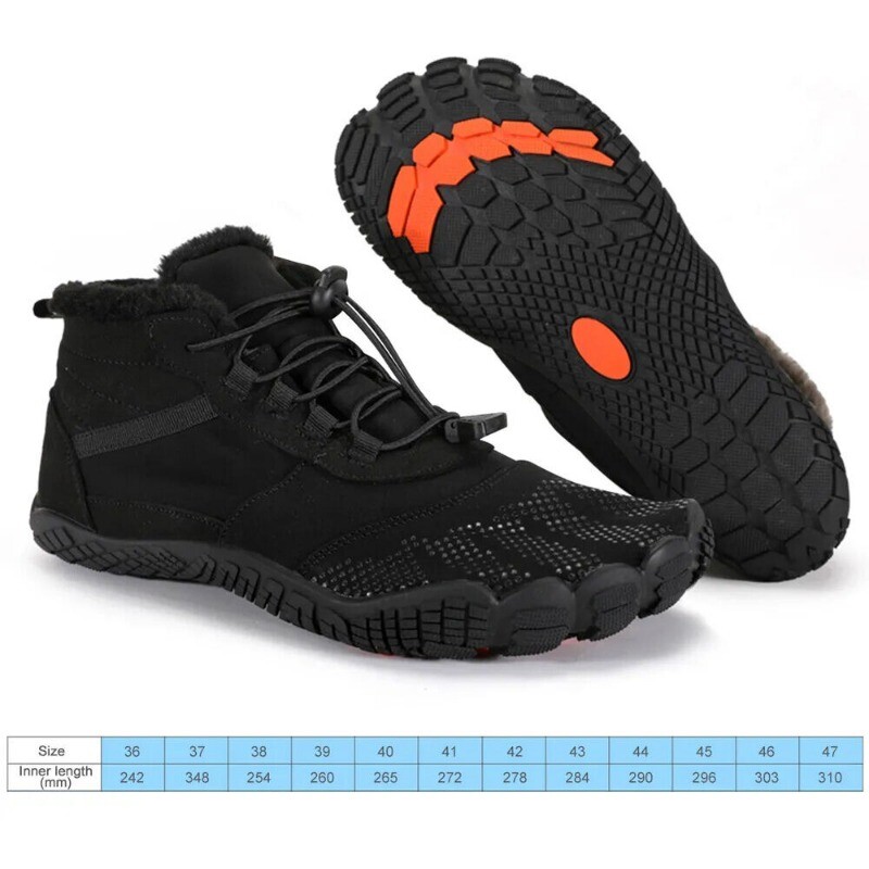 Winter Boots Snow Barefoot Casual Shoes Outdoor Work Shoes Warm Fur Ankle Shoes