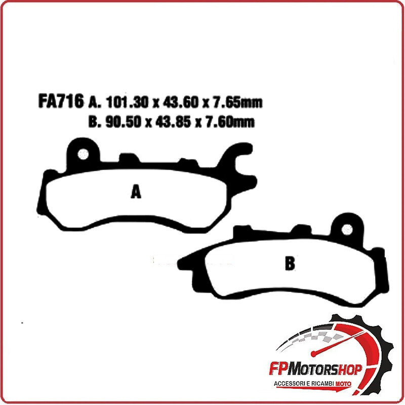 PASTIGLIE PASTICCHE FRENI PER MOTO HONDA CB125F 17>18 ANTERIORE EBC FA716