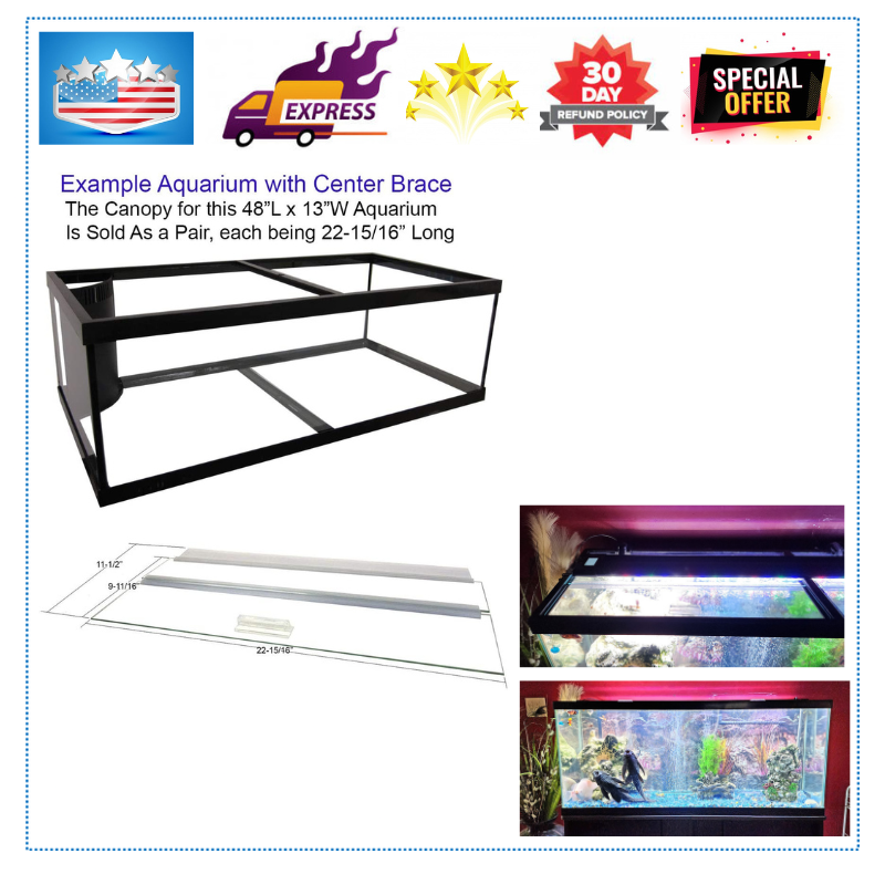 Glass Canopy For 55 Gallon Aquarium Glass Aquarium Canopy