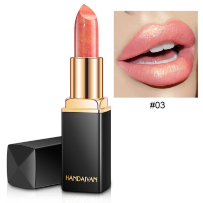 Shiny Metallic Lipstick Pearlescent Color Temperature Change Lipstick Gilt Lipst
