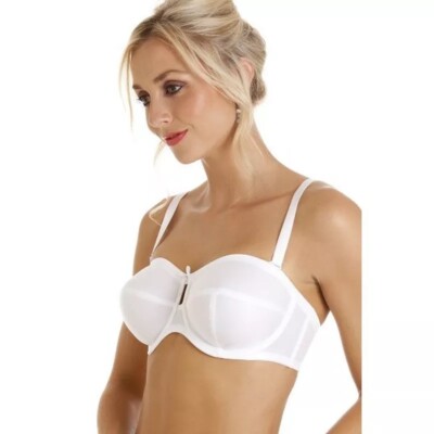 Camille White Multi-way Underwired Bra UK 34C