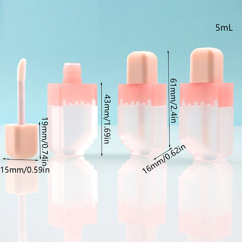 5ml Empty Lip Gloss Tube Ice Cream Refillable Lip Balm Bottle DIY ContainUS