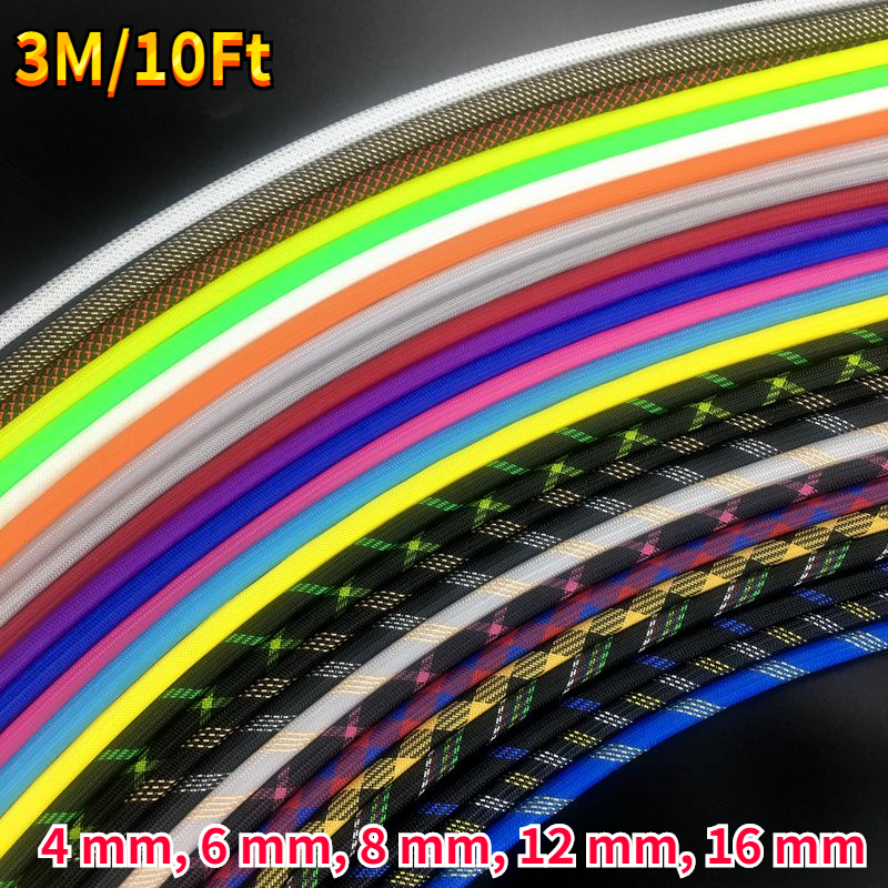 10ft PET Expandable Braided Sleeve Tight Insulated Protect Wire Cable Sleeving