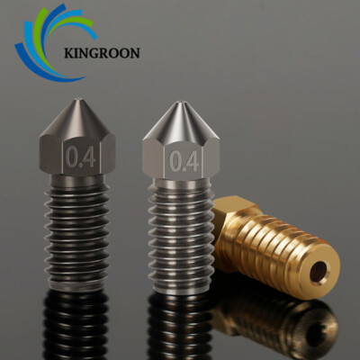 10pcs Hard Steel 3D Printer Nozzle M6 Thread 0.4mm for Ankermake Extruder Hotend