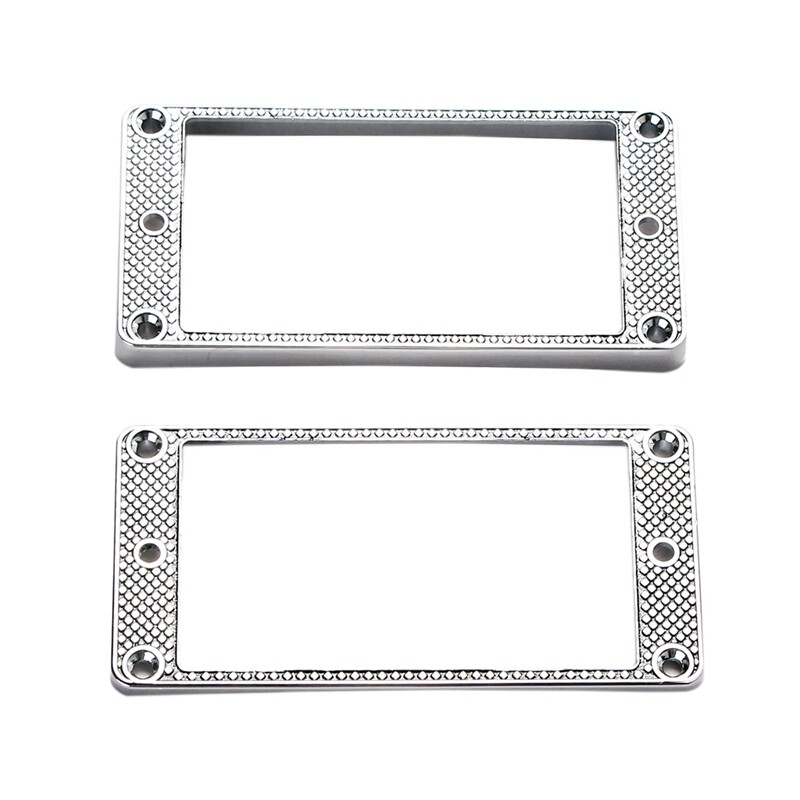Metal Humbucker Pickup Ring Set SLANTED & Curved Bottom fit for LP Les Paul