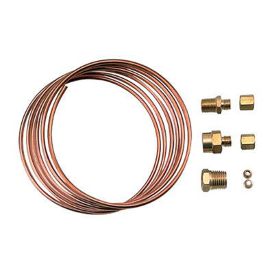 Equus Gauge Sensor Tubing 9901; 6 Feet Copper with 1/8'' & 1/4'' NPT adapters
