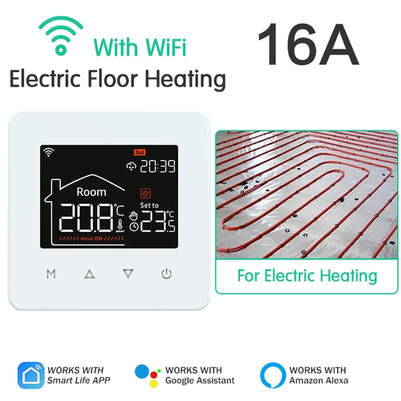 Water Electric Warm Floor Heating Gas Boiler Wifi Tem