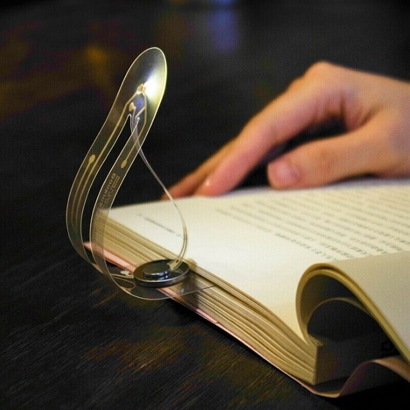 Mini Book Reading Light LED Flexible Bookmark Light Lamp for Night Reading US