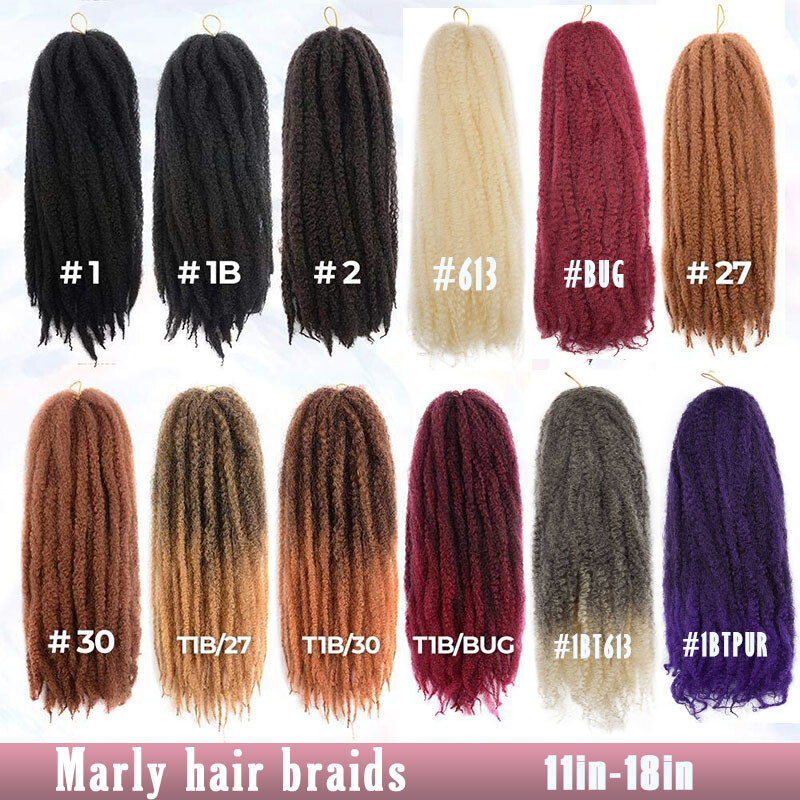 Cool Lady Afro Kinky Bulk Hair Marley Twist Crochet Braid Effortless Braiding