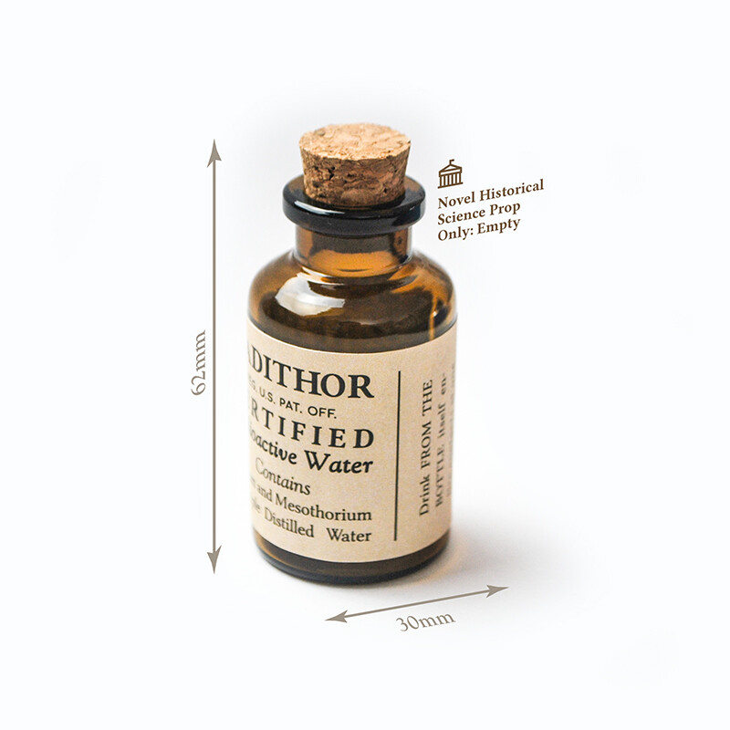 Купить Разное Radithor Bottle, Vintage Medicine PROP, Radium, Radiation, Radioactive Water в