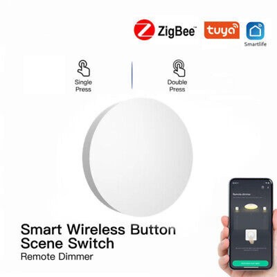 Tuya ZigBee Wireless 4 Gang 12 Scenario Smart Switch Push Button Controller Auto