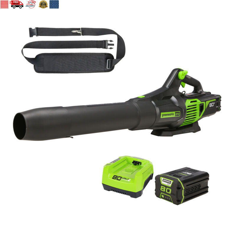 Greenworks 80V Gen 2 Brushless 730CFM Axial Blower, (1) 2.5A