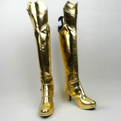 Claudius Fate Fate/Extra CCC Red Saber Gold Shoes Cosplay Costume Boots Cos New