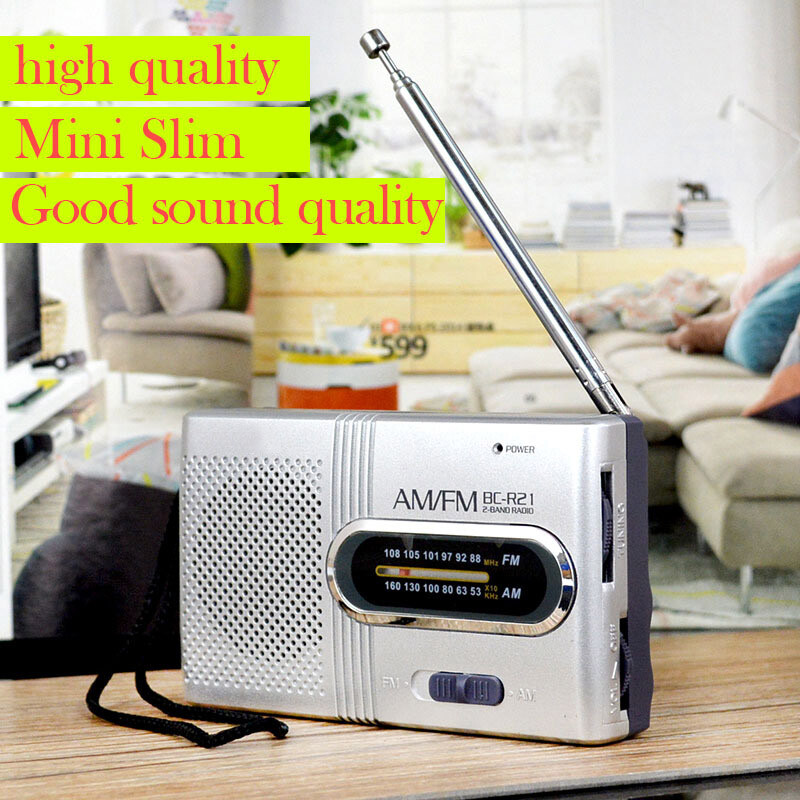 New Portable Mini Pocket AM FM Radio Battery Powered Built-i