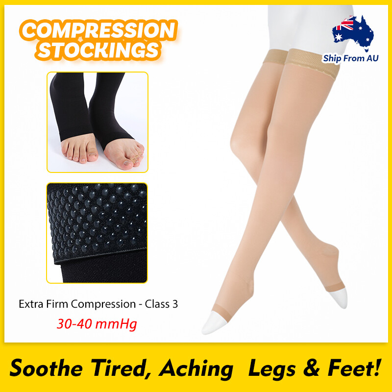 Thigh High Compression Socks Support Varicose Veins Stockings 3040