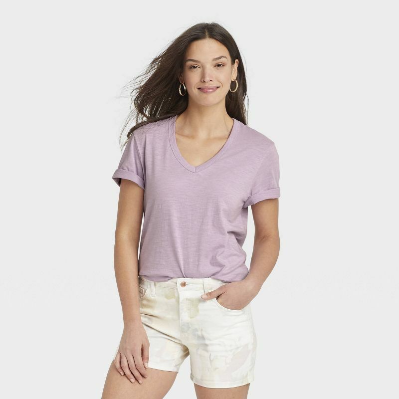 売れ筋商品|||レベルウェア Tシャツ レディース  Lavender Women's Heavyweight High Waist Boxy T-Shirt - Lavender