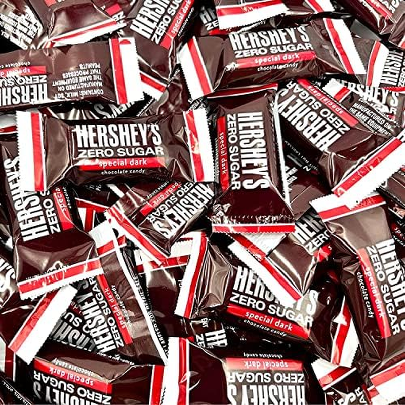 Sugar Free Chocolate - HERSHEY'S SPECIAL DARK Zero Sugar Chocolate Candy Bite Si