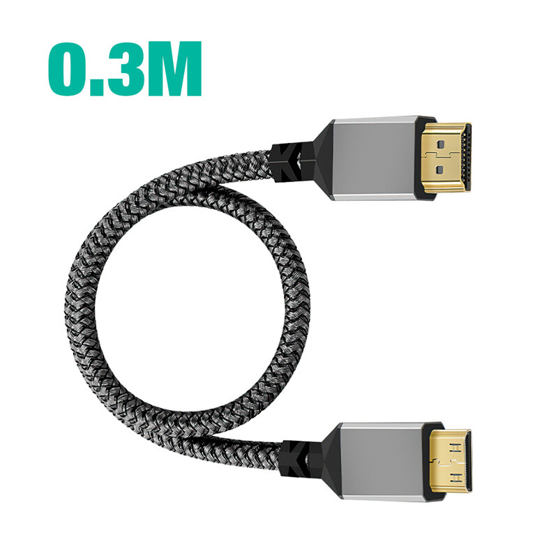 Mini HDMI to HDMI Cable High Speed Braided Cord 3D 4K/60Hz 1080p For HDTV Camera