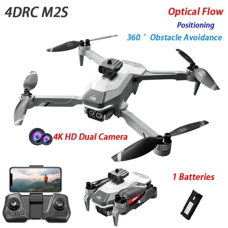 4DRC M2S RC Drone GPS 5G WIFI 4K Dual Camera 360&deg; Obstacle Avoidance Quadcopter