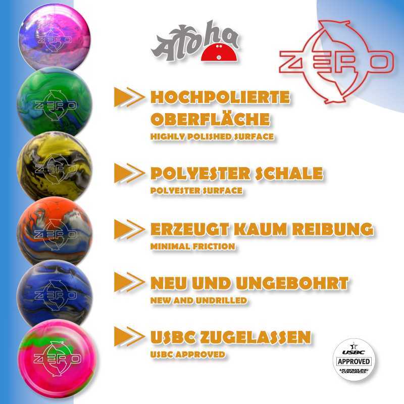 Bowling Ball Aloha Zero - Seashell R&auml;um-ball Spare Polyester New
