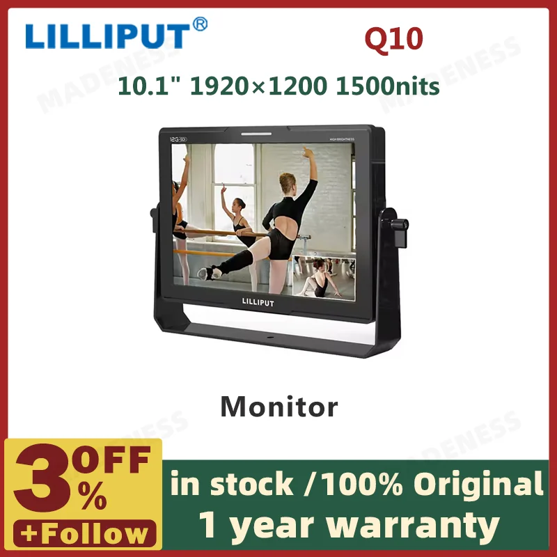 Q10 10.1inch 1500nits 4K HD 2.0 12G-SDI Ultra Brightness HDR 3D-LUT Multiview On