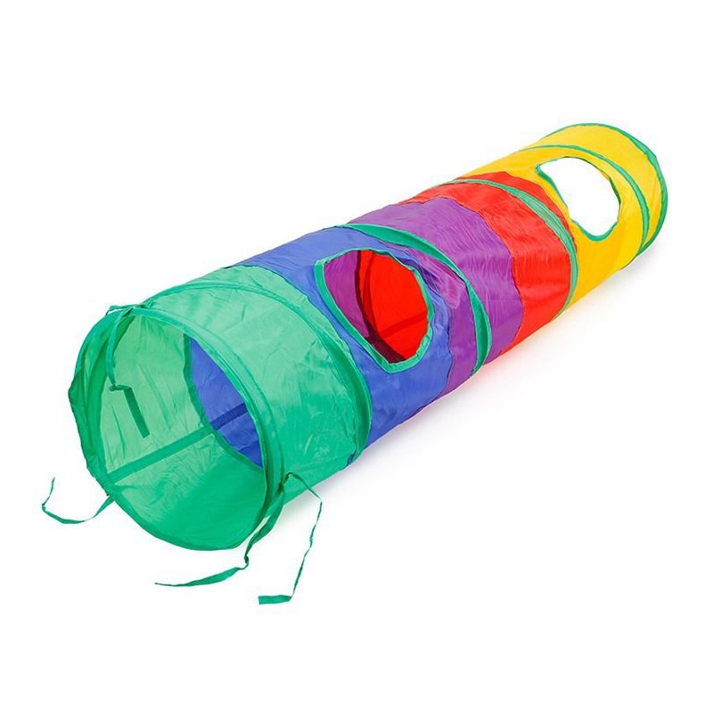 120Cm Foldable Cat Tunnel 4 Holes Pet Toy Cat Kitten Rabbit Play Funny Toys