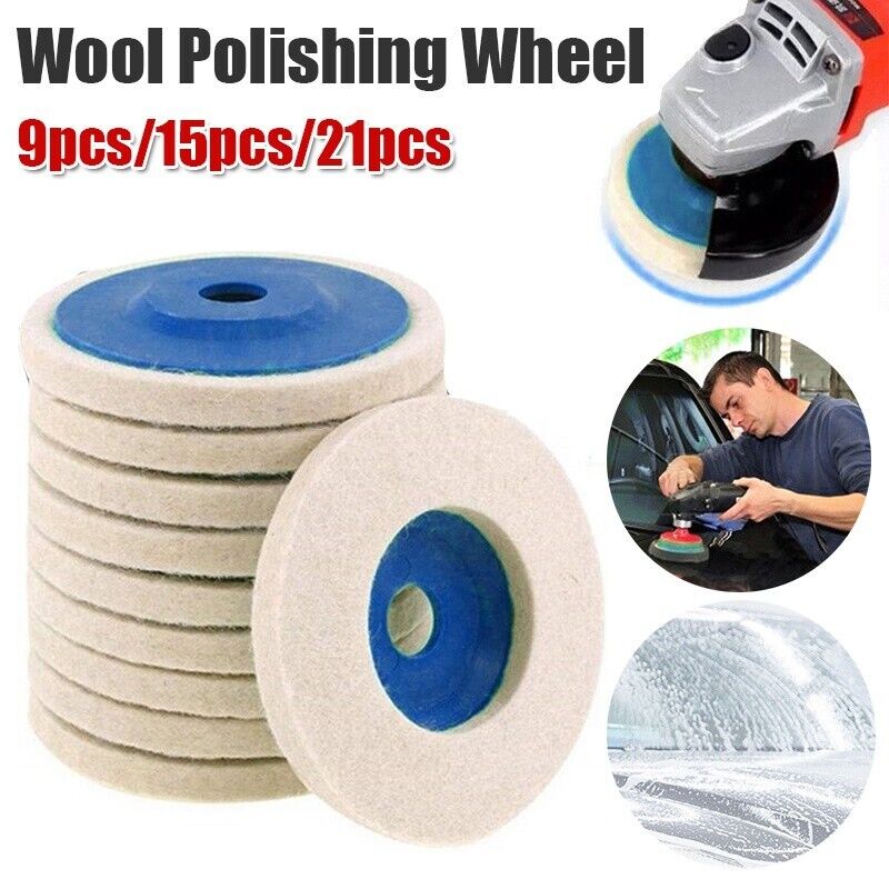 Popular Angled Wool Wheel 4 Inch 100 Wool Polishing Wheel Fe