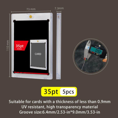 5Pcs Magnetic Card Holders One-Touch Case UV Protection For All Pt Trading Sport