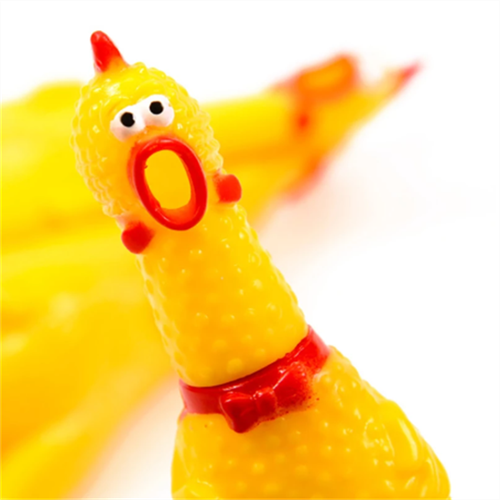 3 Pack Rubber Screaming Chicken Dog Pet Toys Shrilling Chew Sound Squeeze 6.5"
