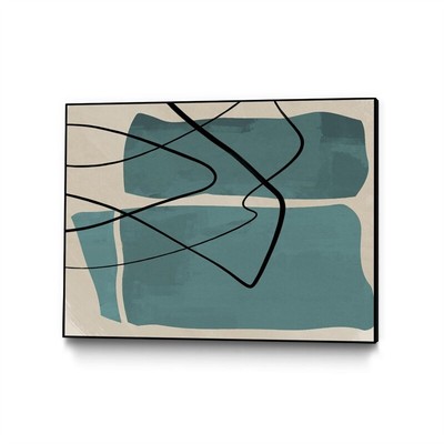 Giant Art Canvas  32x24 Different Strokes I Framed in Multi-Color