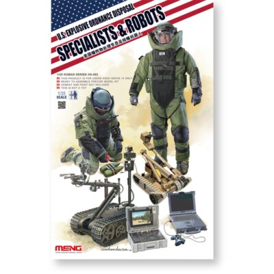 Meng Model 1/35 HS-003 U.S EXPLOSIVE ORDNANCE DISPOSAL SPECIALISTS & ROBOTS