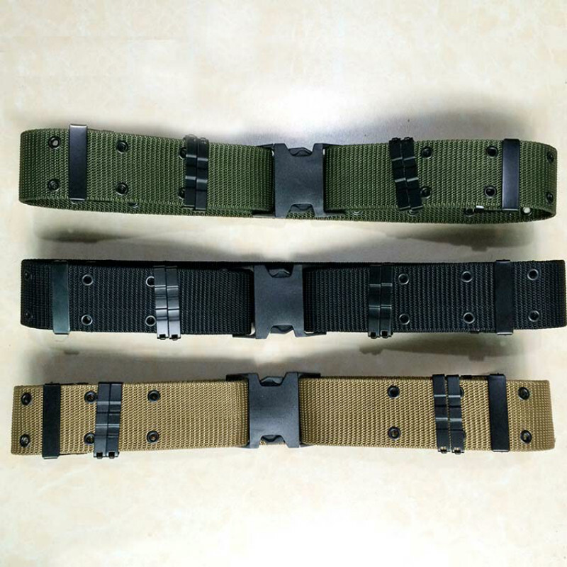 Tactical Waist Belt Combat Military Security Outdoor Canvas Duty Army Green