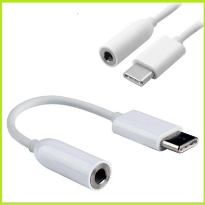 CAVO ADATTATORE CUFFIE AURICOLARI USB TIPO TYPE C MASCHIO A JACK 3.5 FEMMINA AUX